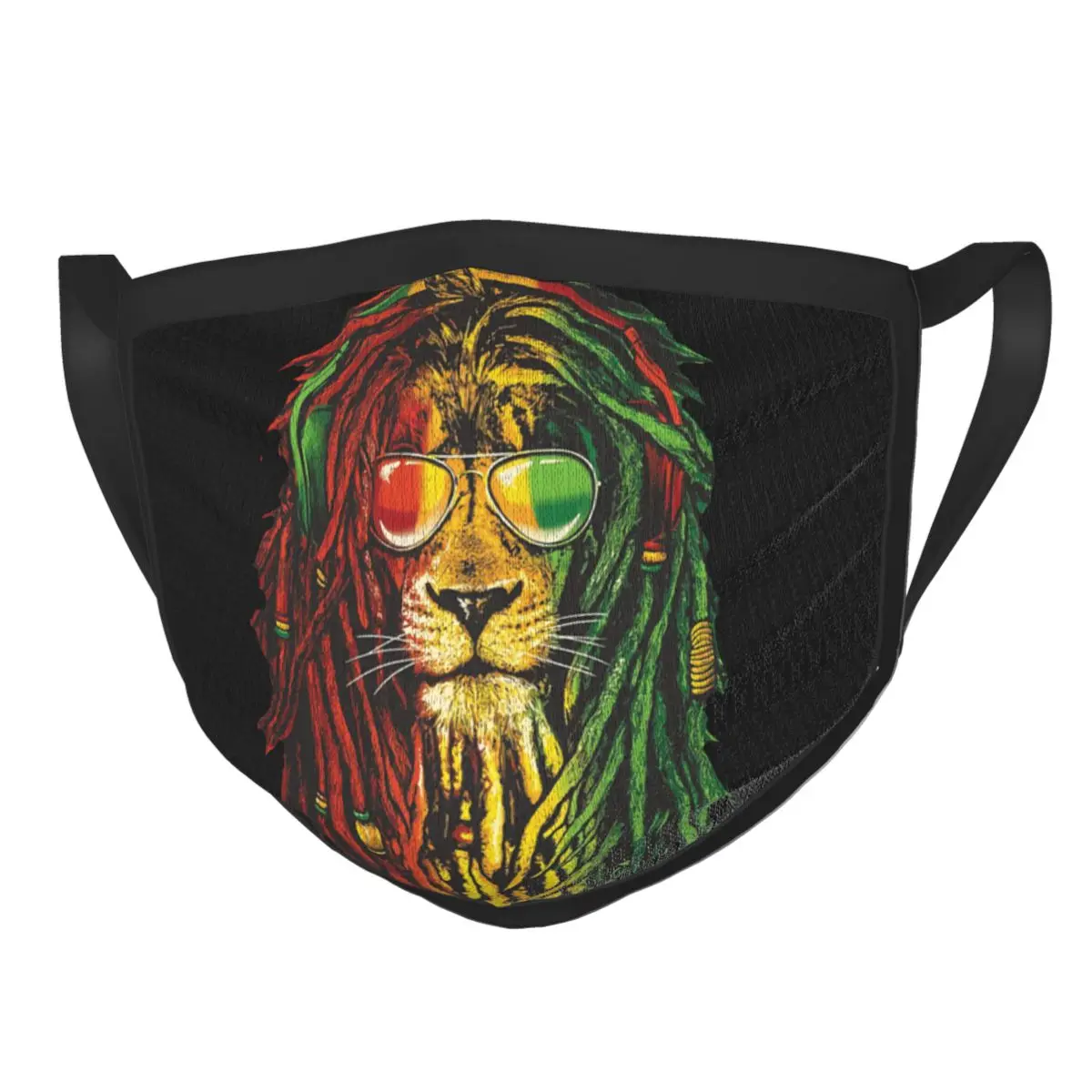 

Lion Of Judah Africa Power Rasta Reggae Music Dreadlock Reusable Face Mask Anti Haze Dustproof Mask Protection Cover Respirator