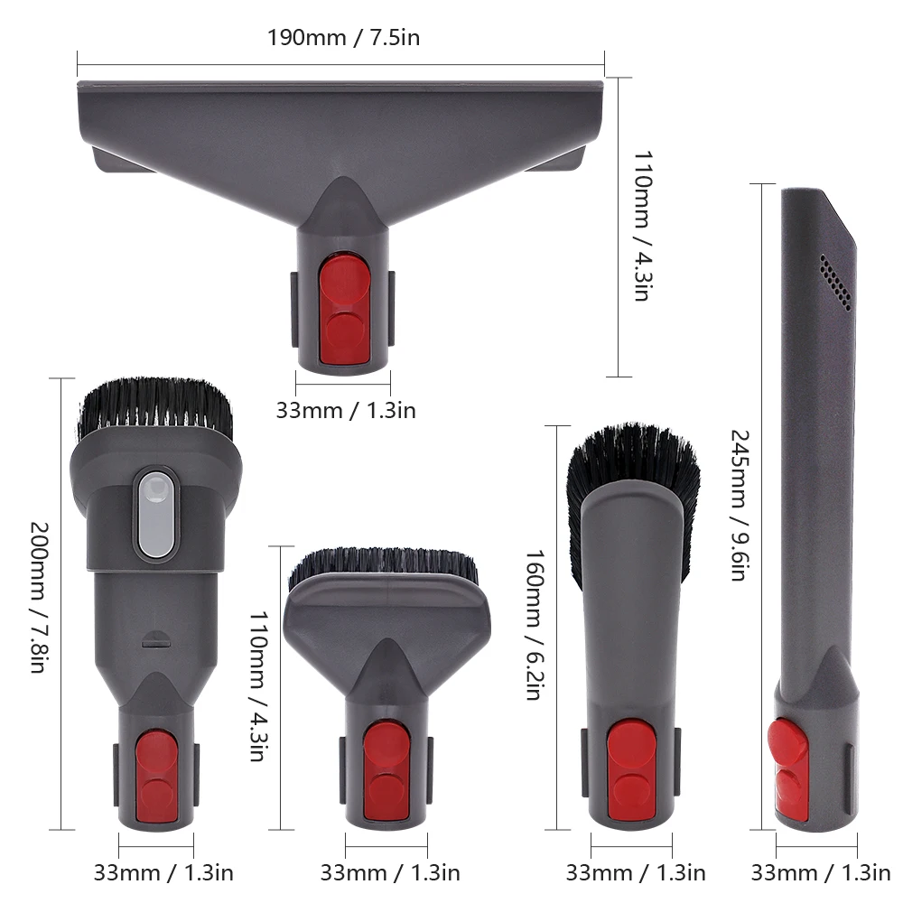 Tête d'aspiration de brosse à poussière pour aspirateur Robot Dyson V7 V8 V10 V11 V12 Slilm, Kit de pièces et d'accessoires de remplacement avec connecteur