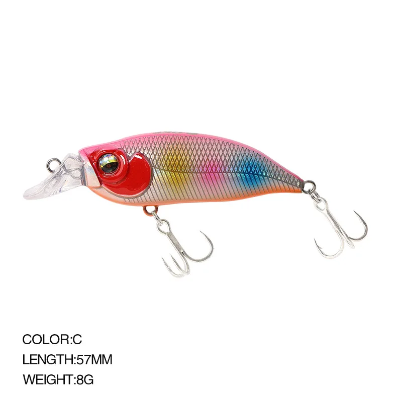 Fishing Lures 2021  Swimbait 57mm 8g Crankbait Fishing Floating Minnow Diving 0-1m Jekbait Shad Bass Pike Lure