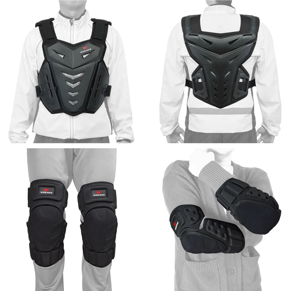 Wosawe adulto mtb motocicleta armadura motocross colete jaqueta volta peito protetor do corpo fora de estrada moto equipamentos de proteção armadura