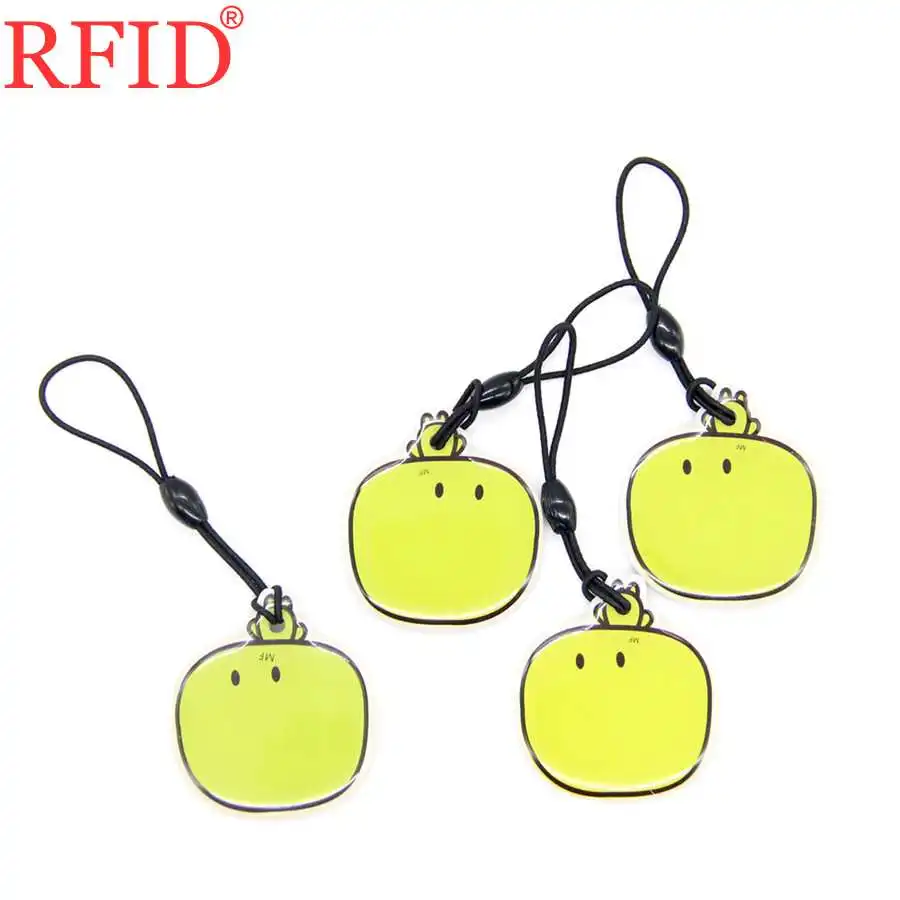 UID S50 1K Changeable 13.56Mhz Rewritable NFC RFID Card Tags Badge Cartoon Waterproof  Keyfobs Key Token For Access Control 1pcs