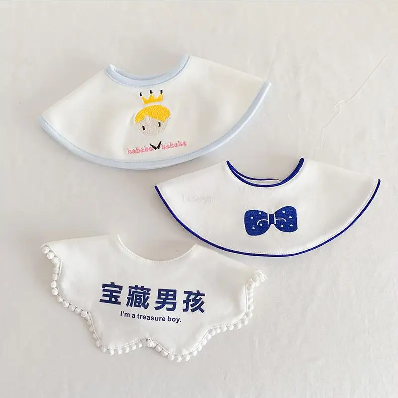 3 Pcs/Lot Baby Girls Bib Soft Cotton Drool Cloth Bibs Cute Scarf Comfortable Drooling Teething Towel Saliva For Newborn Boys