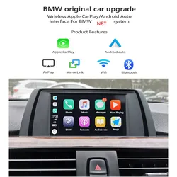 Wireless Apple Carplay Android Auto Decoder YouTube For BMW 1 2 3 4 5 7 Series X1 X3 X4 X5 X6 MINI NBT CIC SYSTEM Mirrorlink IOS