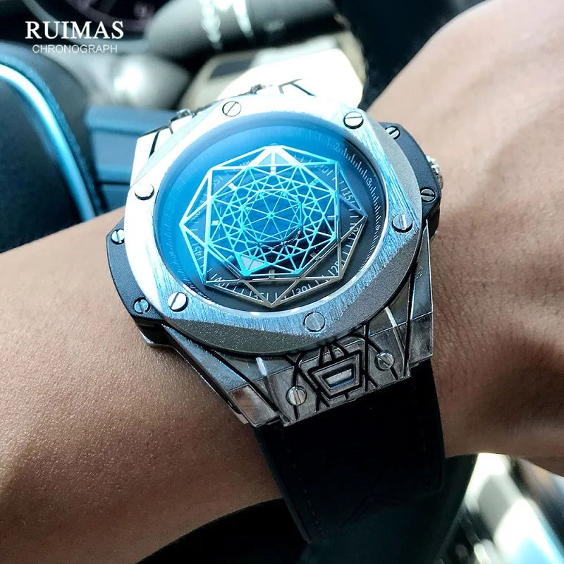 RUIMAS Luxury Top Brand Quartz WristWatches Men Leather Strap Military Sports Male Clock Waterproof New Watch Relogios Masculino