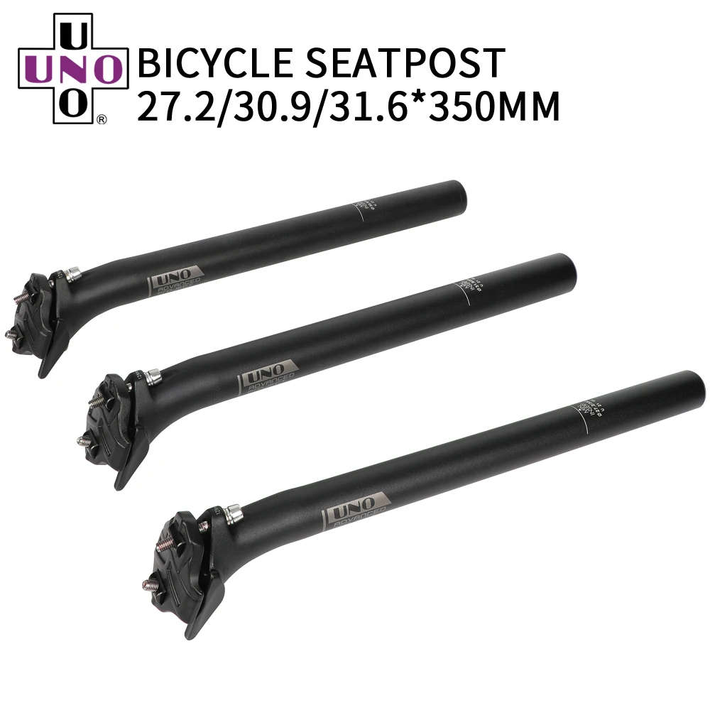 UNO Seat Post Bicycl Seatpost 27.2/30.9/31.6mm Bicycle Seat Tube 350mm Aluminum Seatpost Offset 17mm Bicycle Pieces