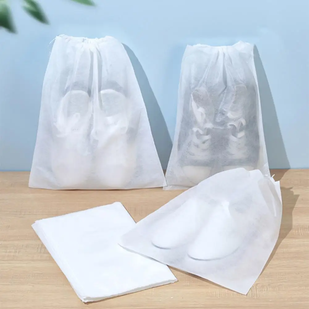 10Pcs/Bag Unique Shoes Drying Pouch  Easy to Use Non Woven Fabric Shoes Drying Cover  Multi-purpose Stable Shoes Drying Cover