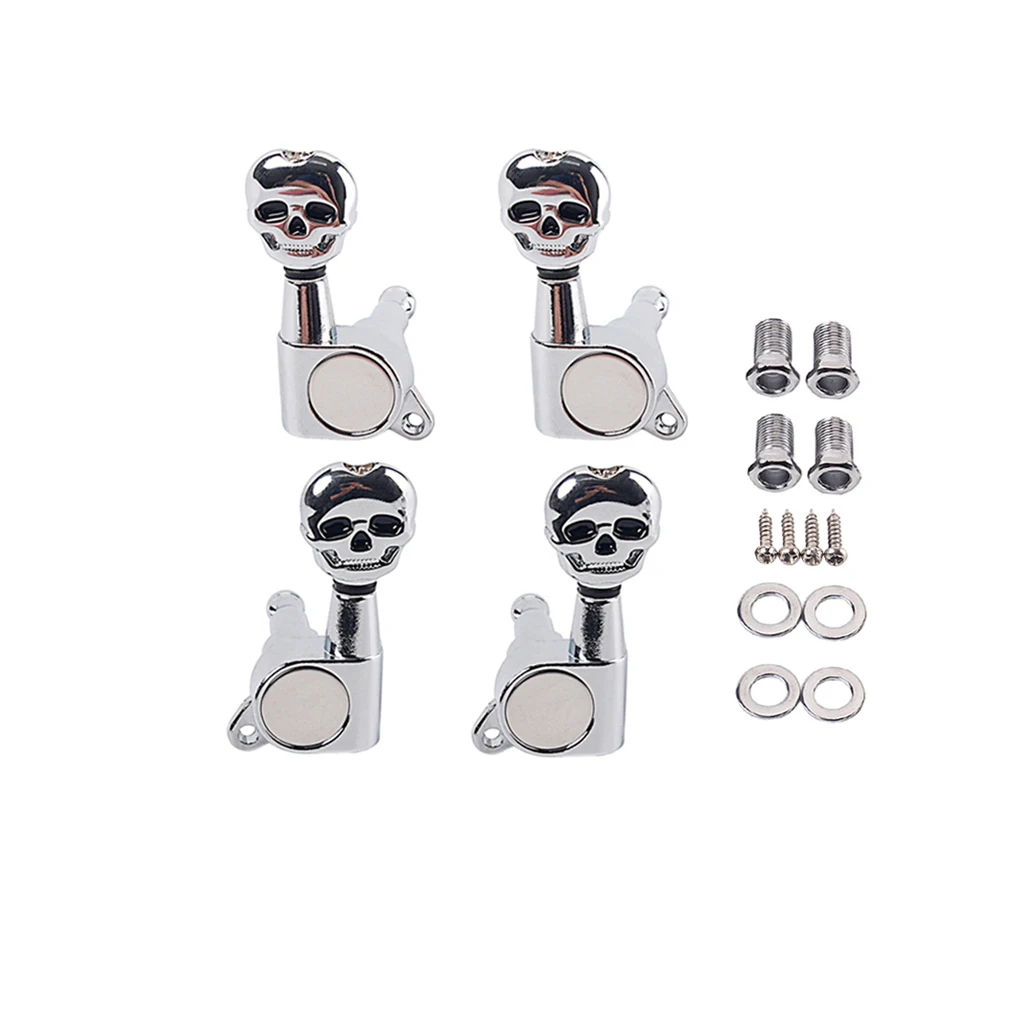 2R2L Skull Shape Electric UKULELE Tuning Peg  strings button UKULE parts 6pcs/1set UKULELE accessories