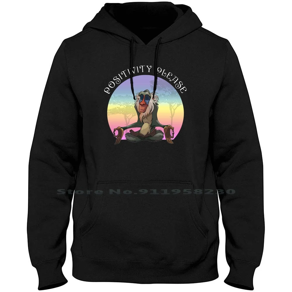 Positivity Please For Dark Hoodie Sweater Big Size Cotton Positivity Cartoon Please Karma Yoga Scar King Ease Dark Sit Lea Ark