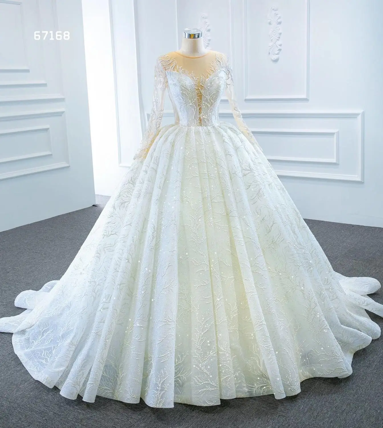 Vestido de novia de talla grande, fotos reales transparentes, 2023, mismo vestido de baile, perlas, cuentas pesadas, hecho a medida, 100%