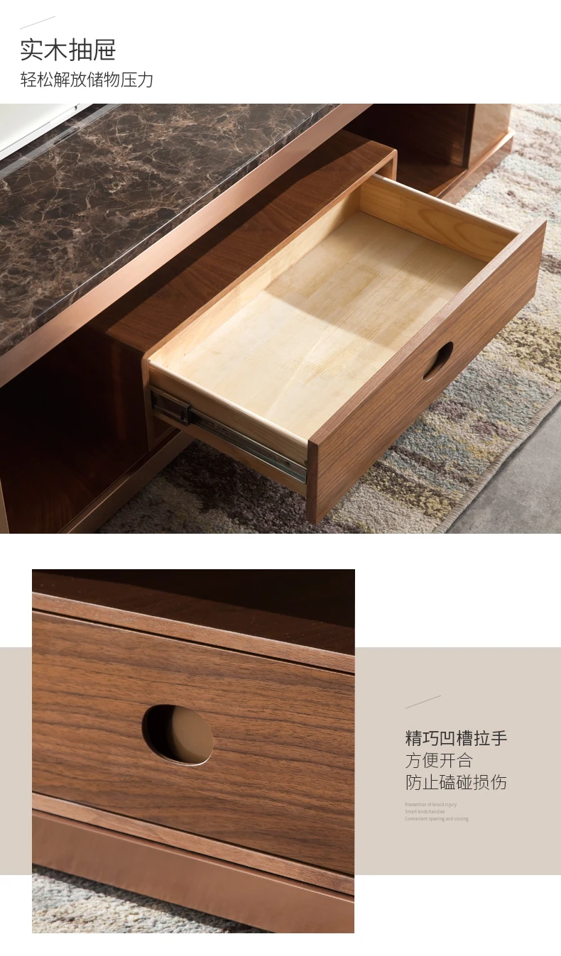 Table basse de salon avec meuble TV