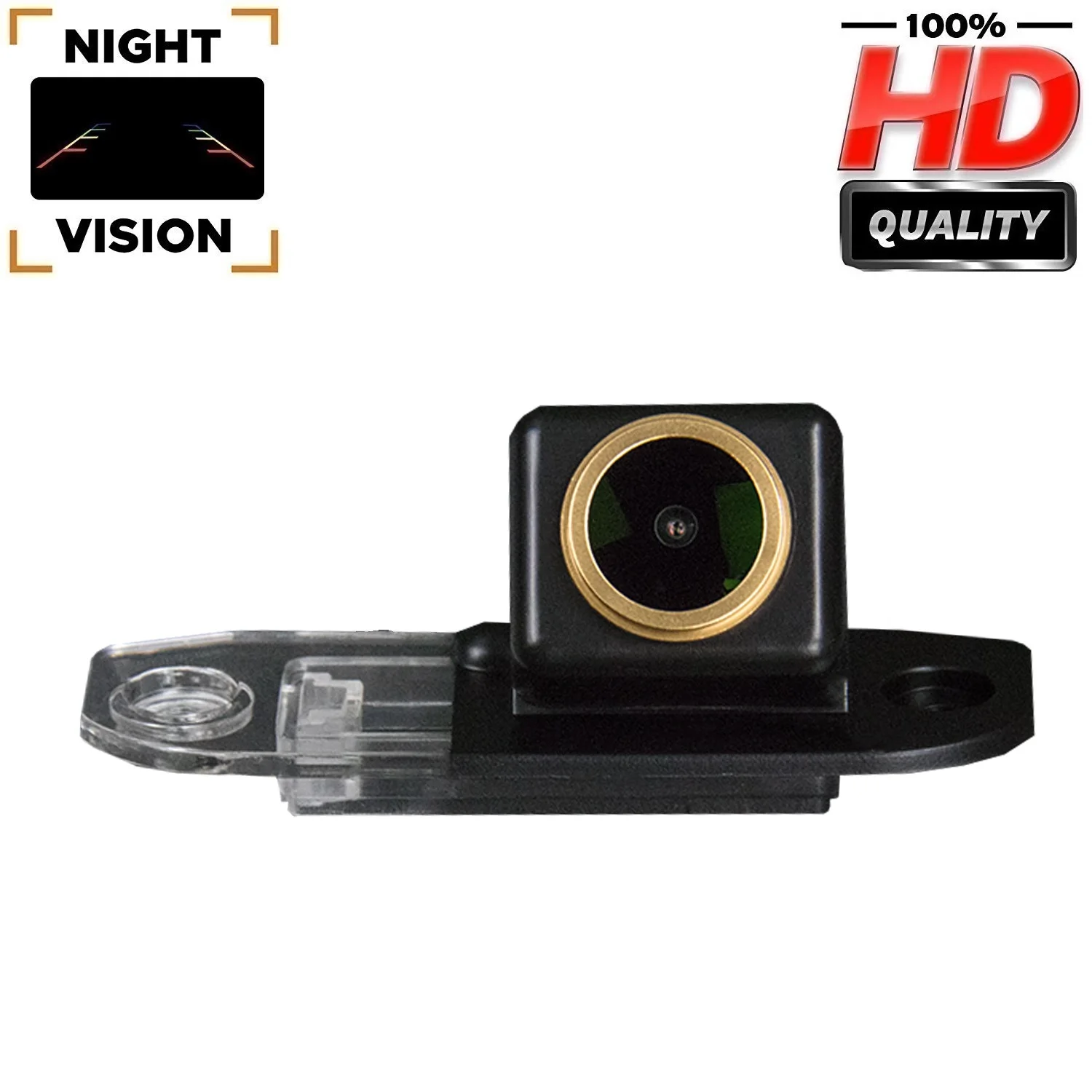 HD 1280x720p Rear View Night Vison Camera for Volvo S40 S60 S80 XC60 XC90 V30 V40 V50 V60, License Plate Light Waterproof Camera