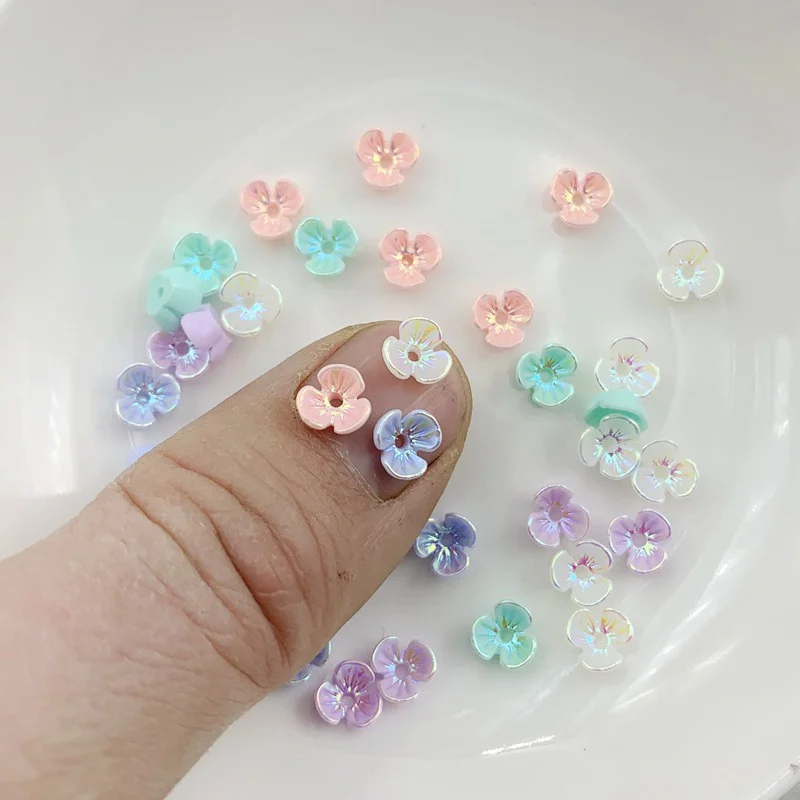 30 Piece Flowery Nail Art Rhinestone Non-Thermal Restoration Flat Back Acrylic Nail Art Stone Nail Art Deco DIY Diamond Decal