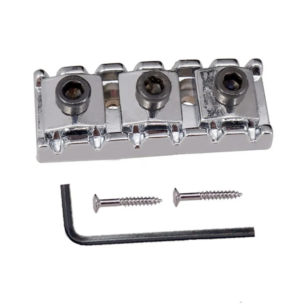 Chrom-Saitenhalter für E-Gitarren, passend für Tremolo-Brücken, 43 mm, Gitarrenzubehör, Teile für Musikinstrumente. – Detail 1