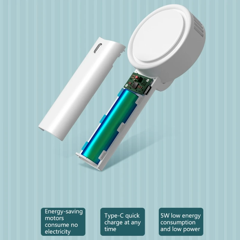 Mini ventilatore USB ventilatore senza lama ventilatori portatili ricaricabili portatili per la casa all'aperto con Display a LED