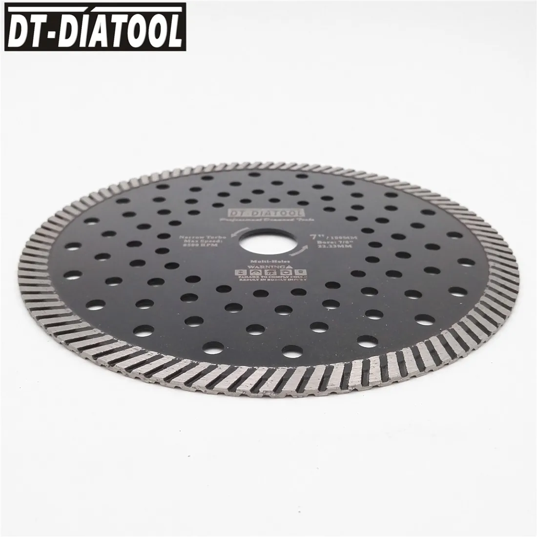 DT-DIATOOL 2 шт., диаметр 180 мм/7 дюймов, алмазные горячепрессованные узкие алмазные турбо-диски, режущий диск для гранита, мрамора, пильные диски