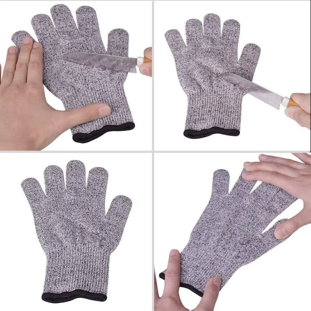 Guantes de seguridad anticorte, protección de nivel 5 de alta resistencia, resistentes al corte, para cocina, pescado, carne