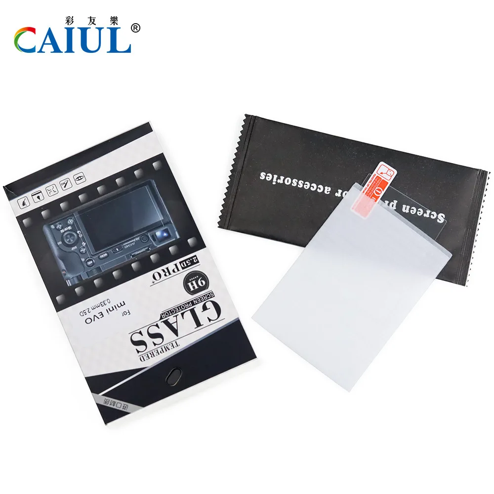 Caiul ป้องกันหน้าจอใช้งานร่วมกับสำหรับ Fujifilm Instax Mini EVO ฟิล์มกล้อง Retro,กระจกนิรภัย,HD, Sensitive