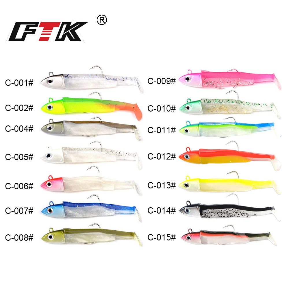 FTK-Soft Minnow Head Wobblers, Silicone Swimbait, Fishing Tackle, Crank Hook for Bass, Pike Zander, 5G, 12g, 25g