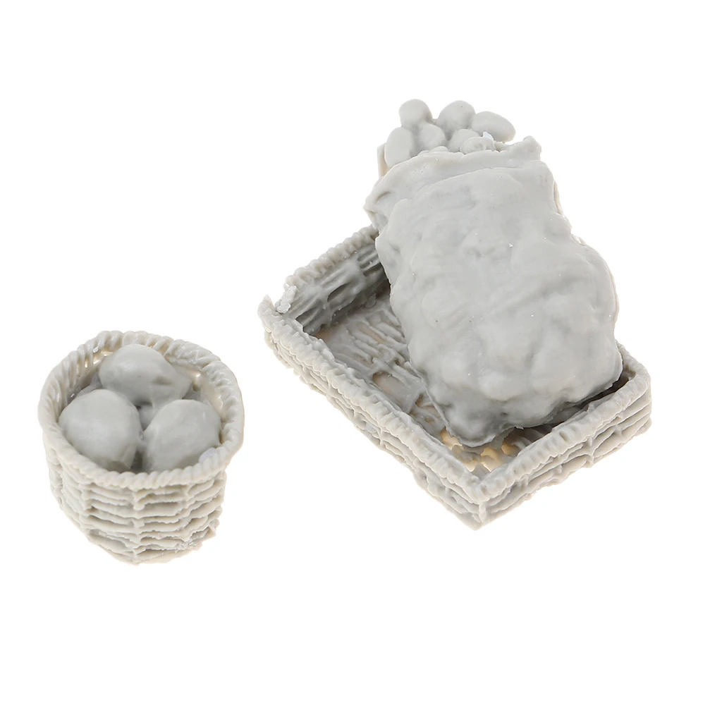 1/35 Resin Unpainted Food Basket Model for Sand Table Armor Landscape Decors