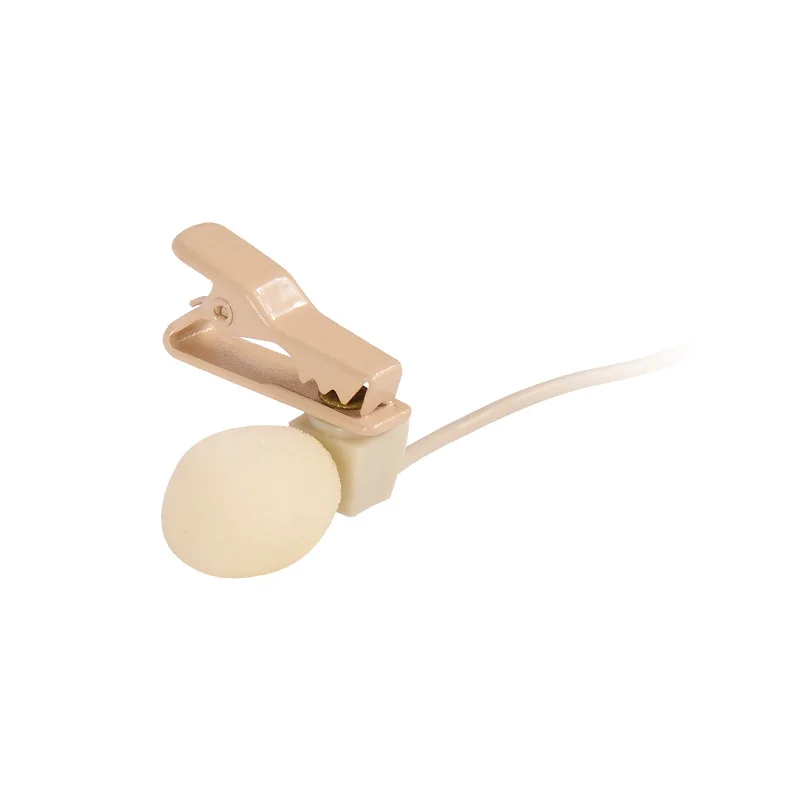 Original Beige Lapel Condenser Microphone Stage Living Hide Mini Microfone for AKG Samson Wireless Transmitter Mini XLR 3Pin