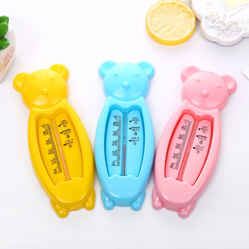 Cute Bear Baby Bath Thermometer Floating Bath Toy Bathtub and Swimming Pool Thermometer Temperature Thermometer for Infant Baby