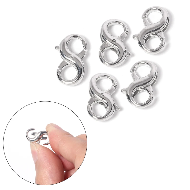 Edelstahl 8 Form Doppel Kopf Haken haken Für Halskette & Armband Kette DIY Mode Schmuck Ergebnisse End Schnalle DIY halskette – Detail 5