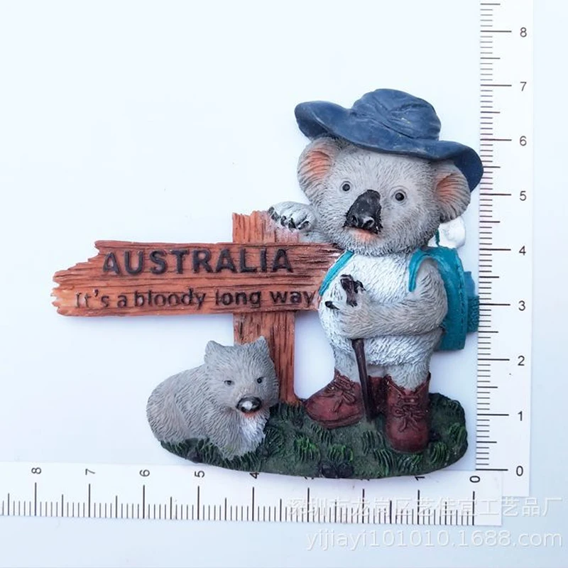 Fridge Magnet Tourist Souvenirs Countries Turkey Australia Koala Sign Resin Magnets Refrigerator Stickers Travel Souvenirs Gifts