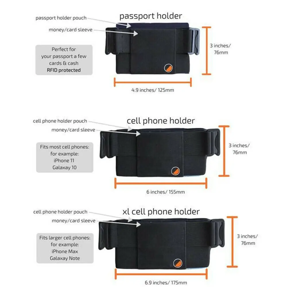 Portefeuille invisible minimaliste, sac de taille portable et durable, mini poudres légères pour carte-clé, téléphone, sports de plein air, randonnée