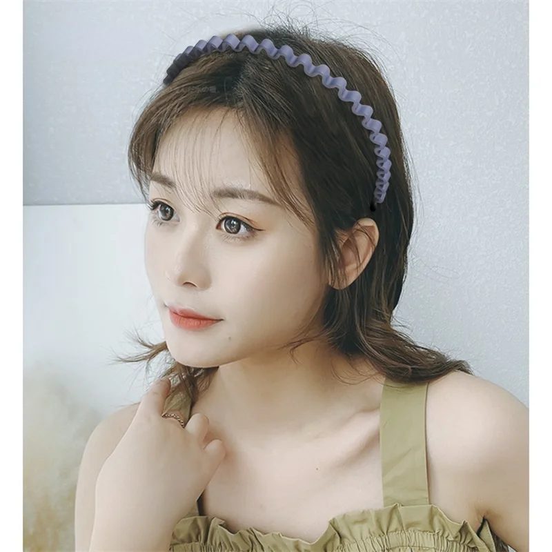 Korean Headband Woman Hair Hoop Colorful Candy Colors Narrow Side Waves Bezel Hair Band Hair Accessories Hairbands 2021 New