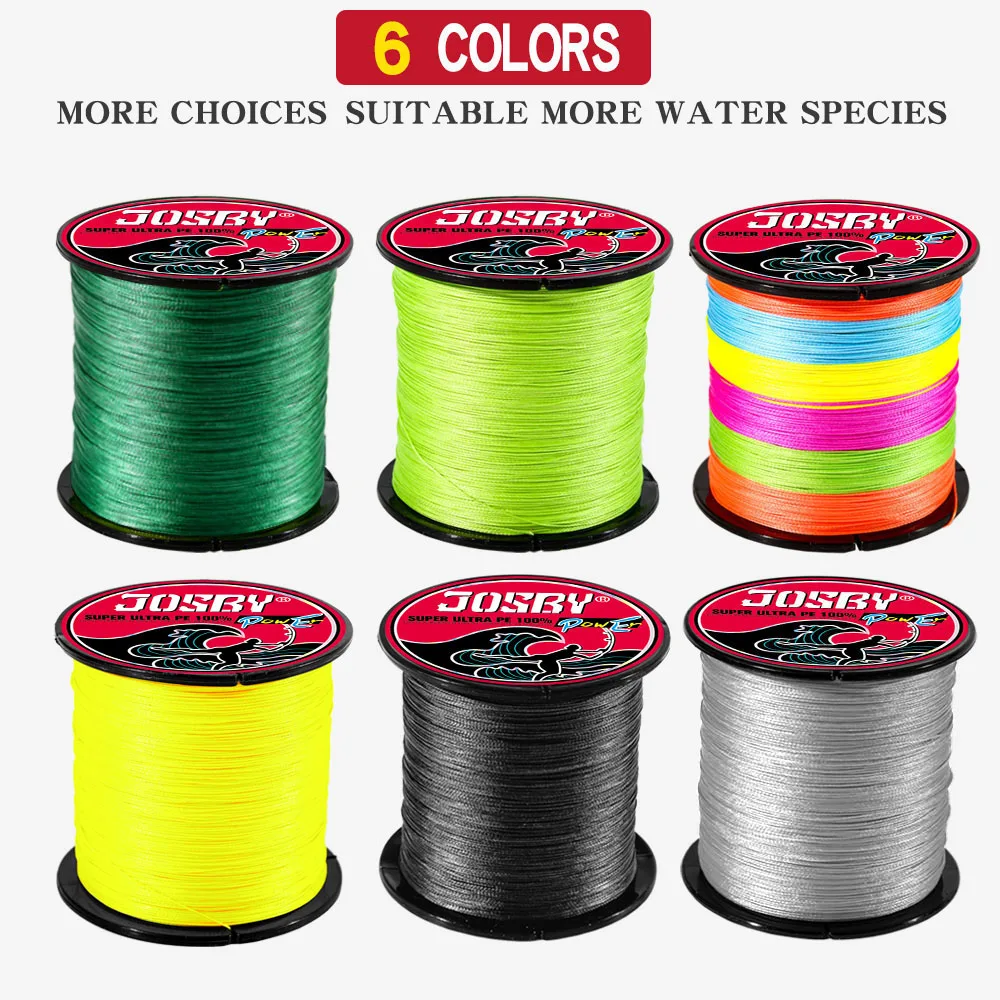 JOSBY Pesca Fly Fishing Line 8 Strand 9 Strand PE Carp Braided Wire Peche Sea Spinning Multifilamento Cord 10~89LB 300M500M1000M