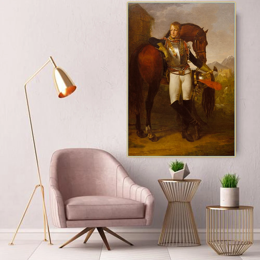 Citon Antoine-Jean Gros《Portrait of second lieutenant Charles Legrand》Canvas Oil Painting Art Modern Wall Decor Home Decoration