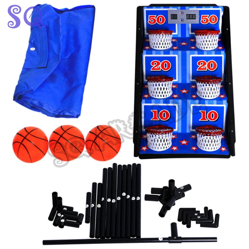 Arcade basketbol çekim oyun Playset LED çetele taşınabilir katlanabilir açık kapalı çocuk eğitici oyuncak hediye