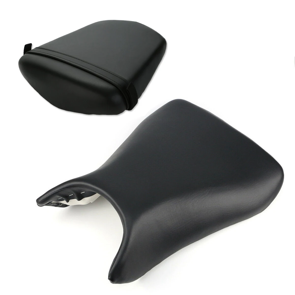 Motorcycle Black Front Rear Seat Pillion Cushion Saddles For Yamaha YZF-R6 2003 2004 2005