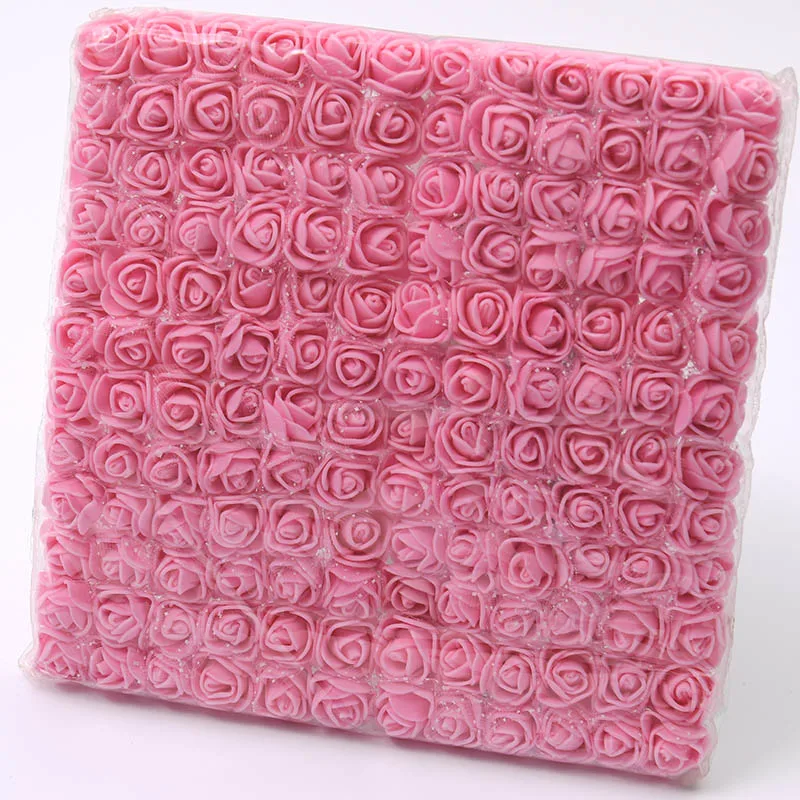 144 stücke Mini Spitze Pe Rose Schaum Blume Köpfe Bouquet Für Hochzeit Hause Dekoration Scrapbooking DIY Kranz Künstliche Blumen – Detail 9