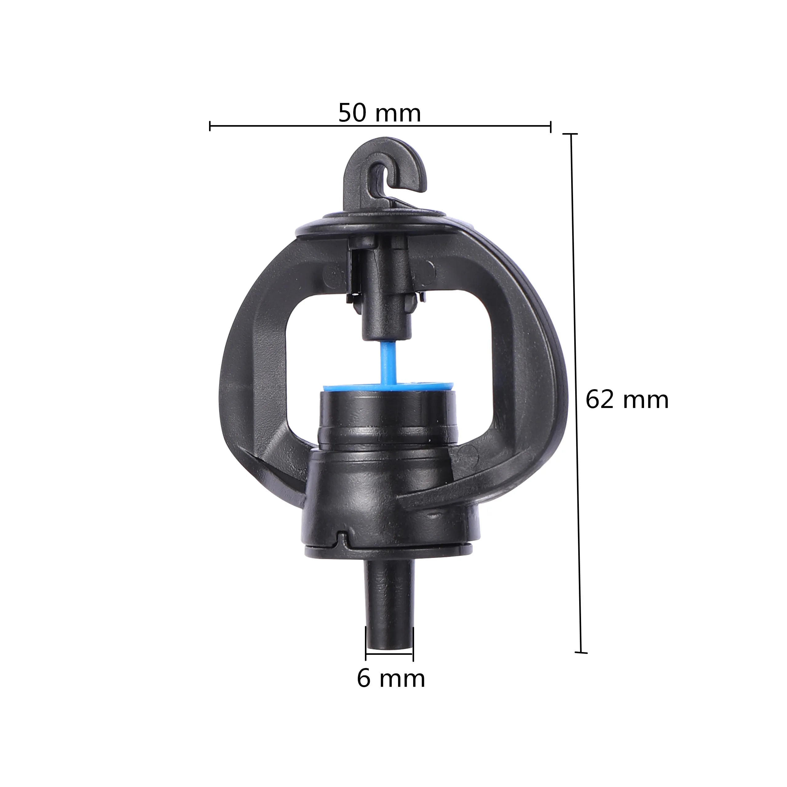 Sistema de riego automático para invernadero agrícola, microboquilla giratoria de refracción, aspersor para vegetales, césped y jardín, 50 unidades