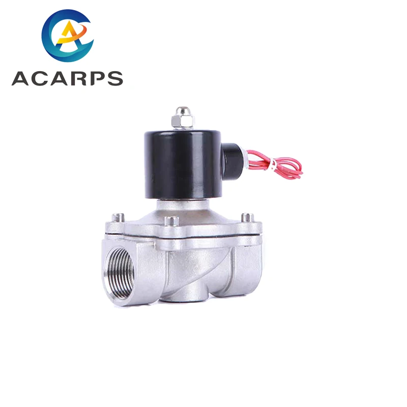 

Electric Solenoid Valve Water Air 1-1/4" 220VAC Stainless Steel Normally Closed Water Valve DN32