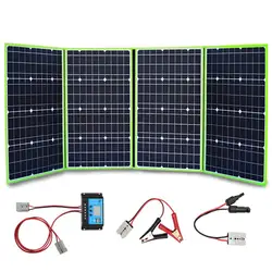 Xinpuguang Folding solar panel kit Zestaw składany panel słoneczny elastyczny przenośny 100w 150w 200w 300w 18v/20v zewnętrzny sterownik ładowarki 5v usb 12v akumulator camping