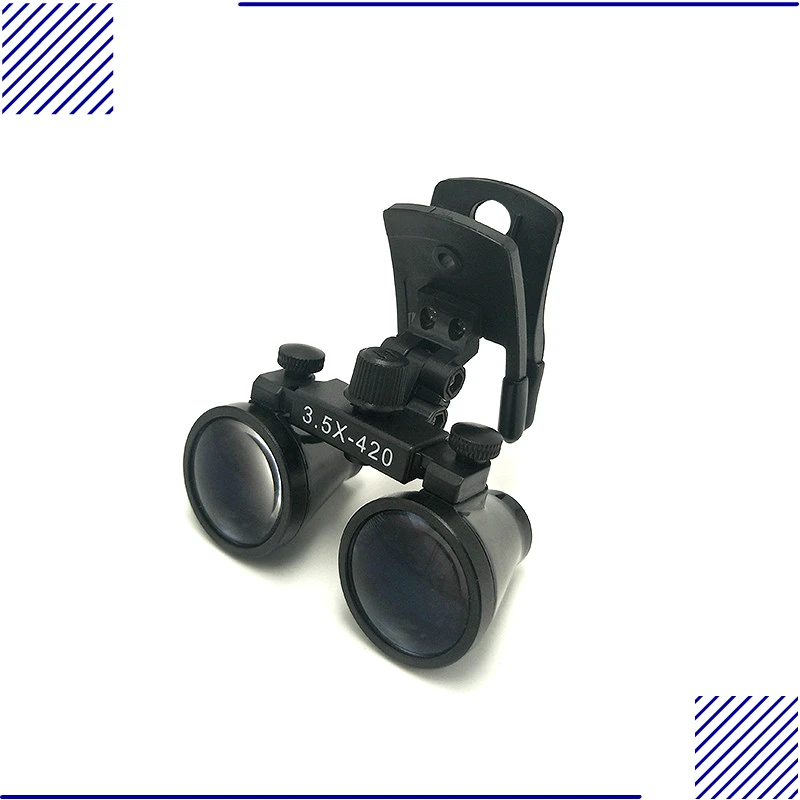 Lupas dentales tipo Clip, Binocular de aumento 2.5X3.5X, lupa médica, odontología, lente de vidrio óptico quirúrgico, dentista, Galileo