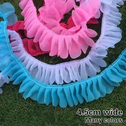 Colorful Chiffon Crumpled Lace DIY Handmade Flowers Making Cute Children's Cartoon Toy Doll Skirt Clothes Fabric Decoration