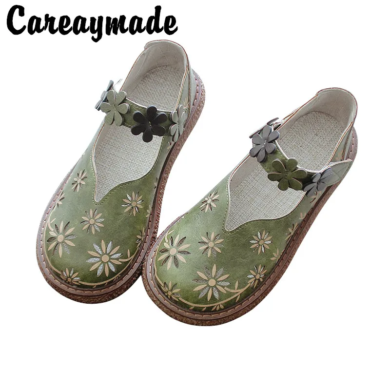 Careaymade-buty w stylu Retro buty na platformie duża główka buty dla lalek lato Mori wygodne buty damskie artystyczne buty jednoosobowe