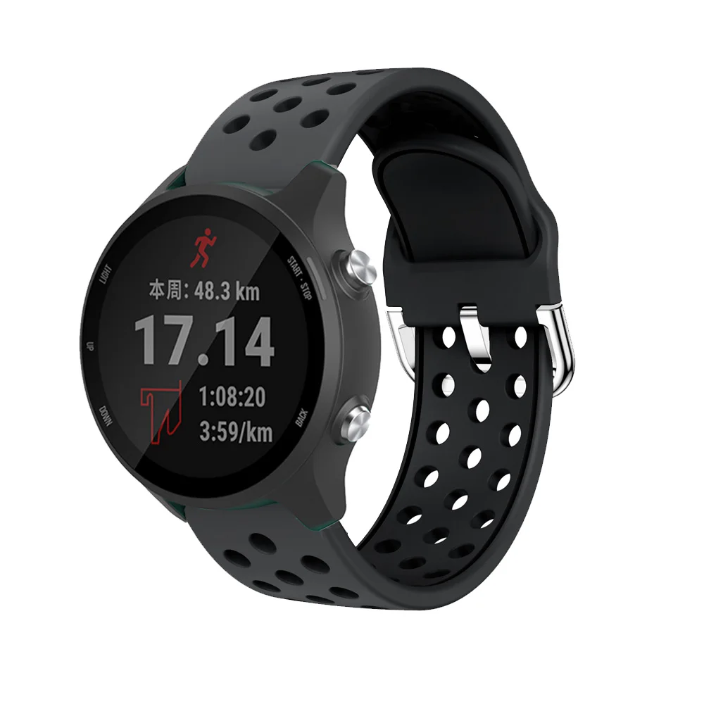 20mm Watch Strap For Garmin Forerunner 245 245M 645/Vivoactive 3 Replacement Silicone Watchband For Garmin Venu/Venu SQ