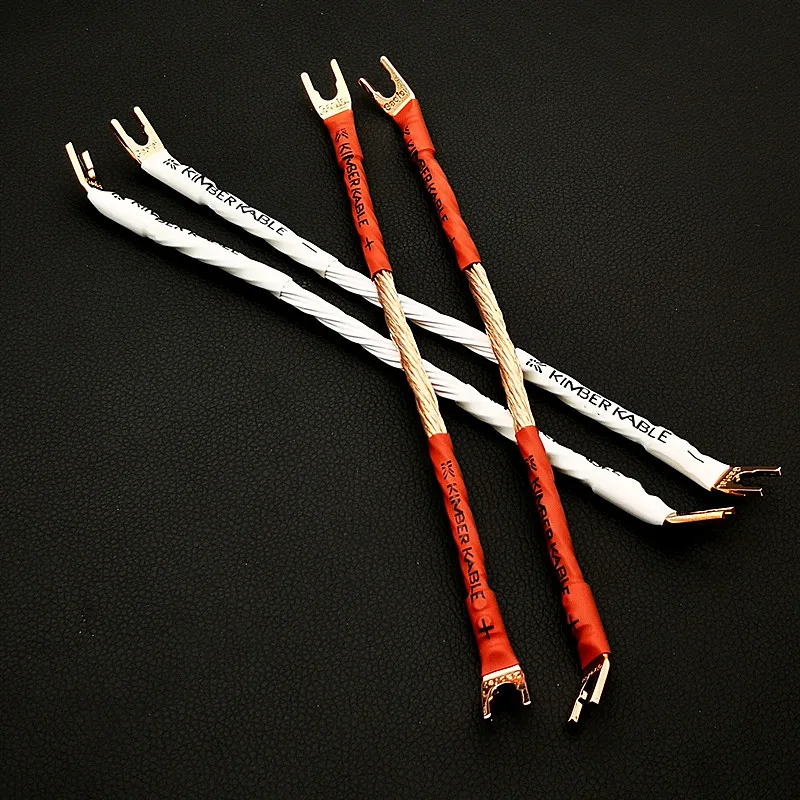 HIFI 20CM 12TC Speaker Cable, Jumper Cable Connecting wire Audio Jumper Cable Bridge Cable, Hifi Audio Speaker Jumper Cable