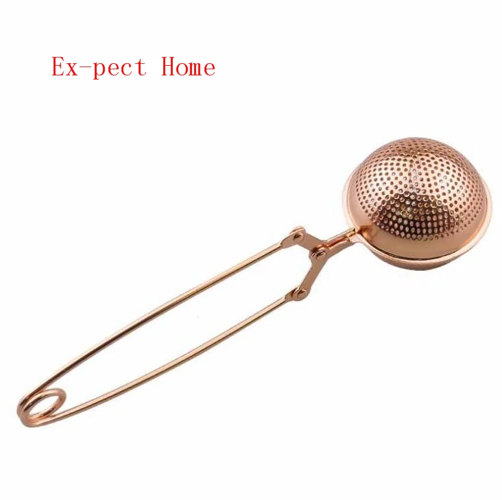 Tea strainer rose gold tea infuser stainless steel SS304 ball loose leaf tea filter SS hot sell