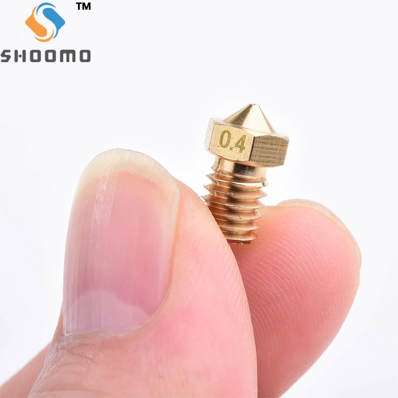 SHOOMO 3D Printer Extruder Brass Nozzles Print Head for 1.75mm 3.0mm Filament E3D V5 V6 Anet 8 Anycubic i3