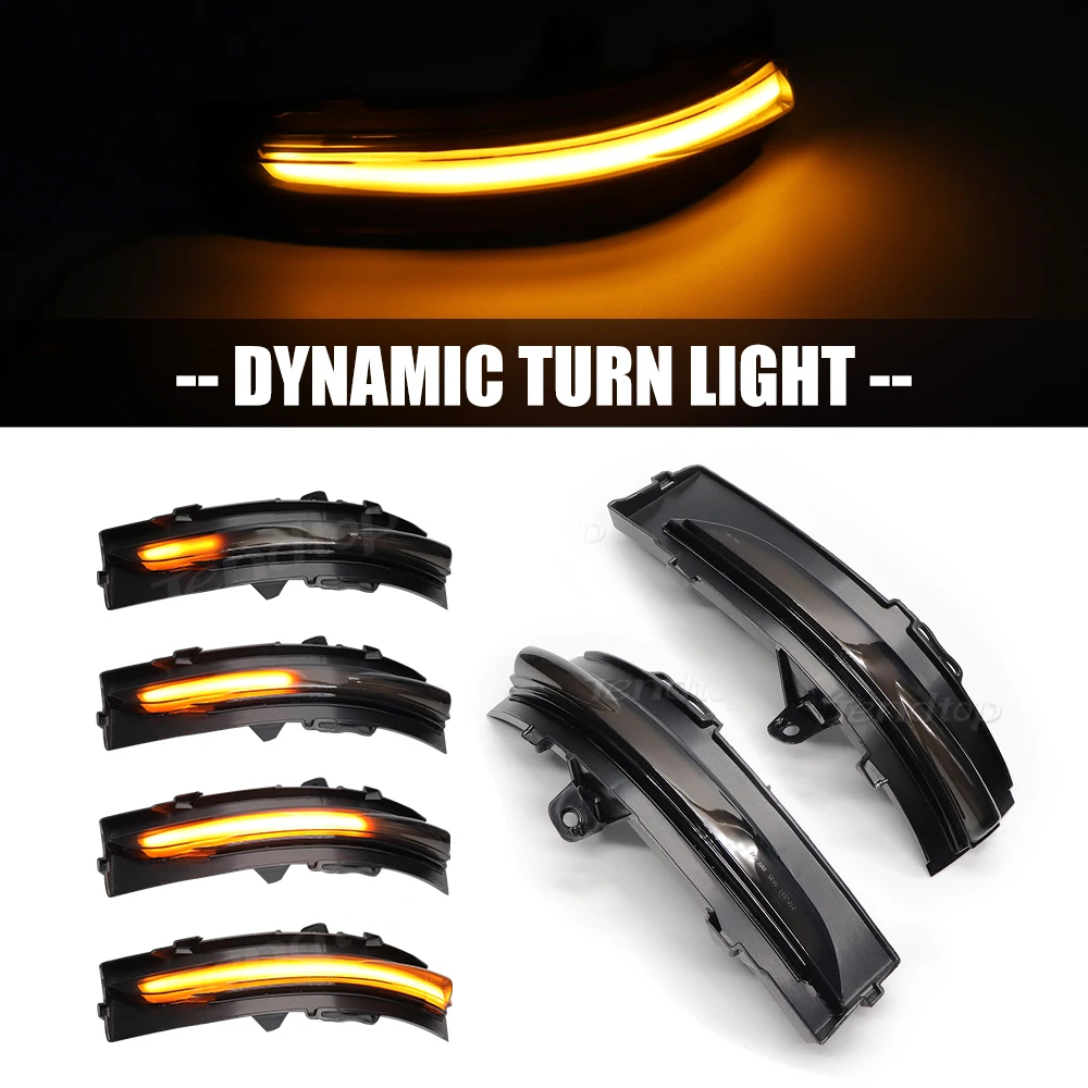 Dynamic Blinker Turn Signal Light Indicator LED Side Mirror Light Repeater For Ford EDGE 2015 -2021 Edge ST-Line