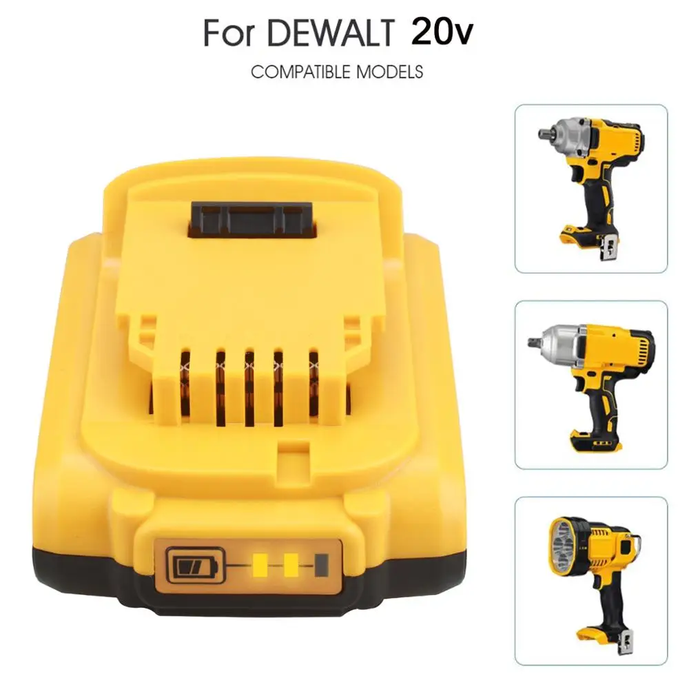 20V 3000mAh DCB200 Battery with Charger For DEWALT DCB203 DCB181 DCF880 DCB201-2 L50 Rechargeable Power Tool