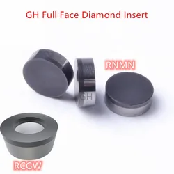 Diamond PKD PCD carbide alloy lathe cutter RCGW10T3 RCMX1003 RDHX12 RNMN CBN turning tools round cnc inserts milling bit 1pc