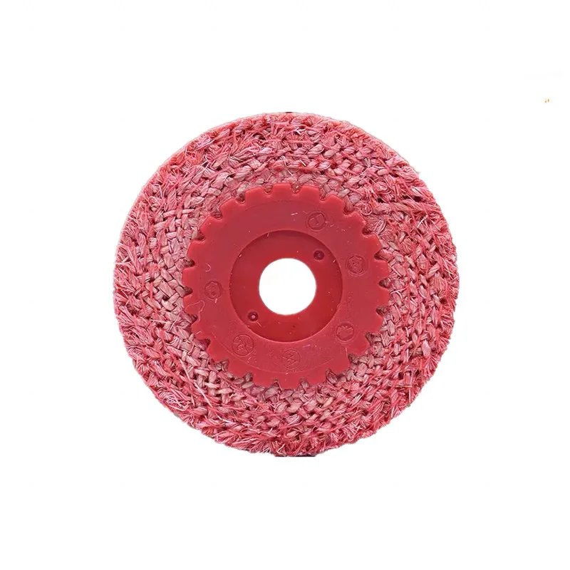 Polishing tool 100MMX16MM red hemp rope polishing wheel, purple hemp wheel for stainless steel metal rough Angle grinding