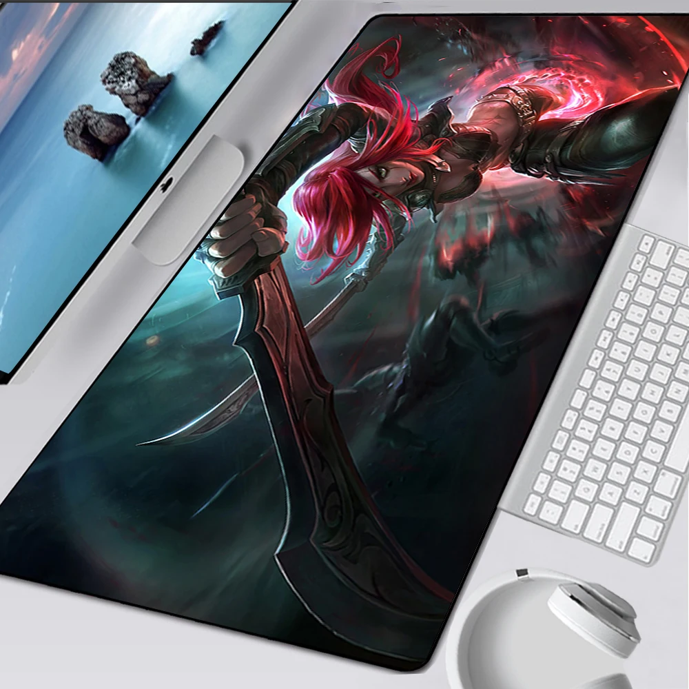 League of Legends Katarina Large Gaming Mouse Pad Computer Mousepad PC Gamer Mouse Mat Laptop Mausepad Keyboard Mat Desk Pad