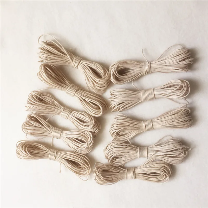 Chenkai DIY Rope 100m 2.0mm Waxed Twisted Waxed Cotton String Line Thread Cord DIY Silicone Baby Teether Beads Toy Jewelry